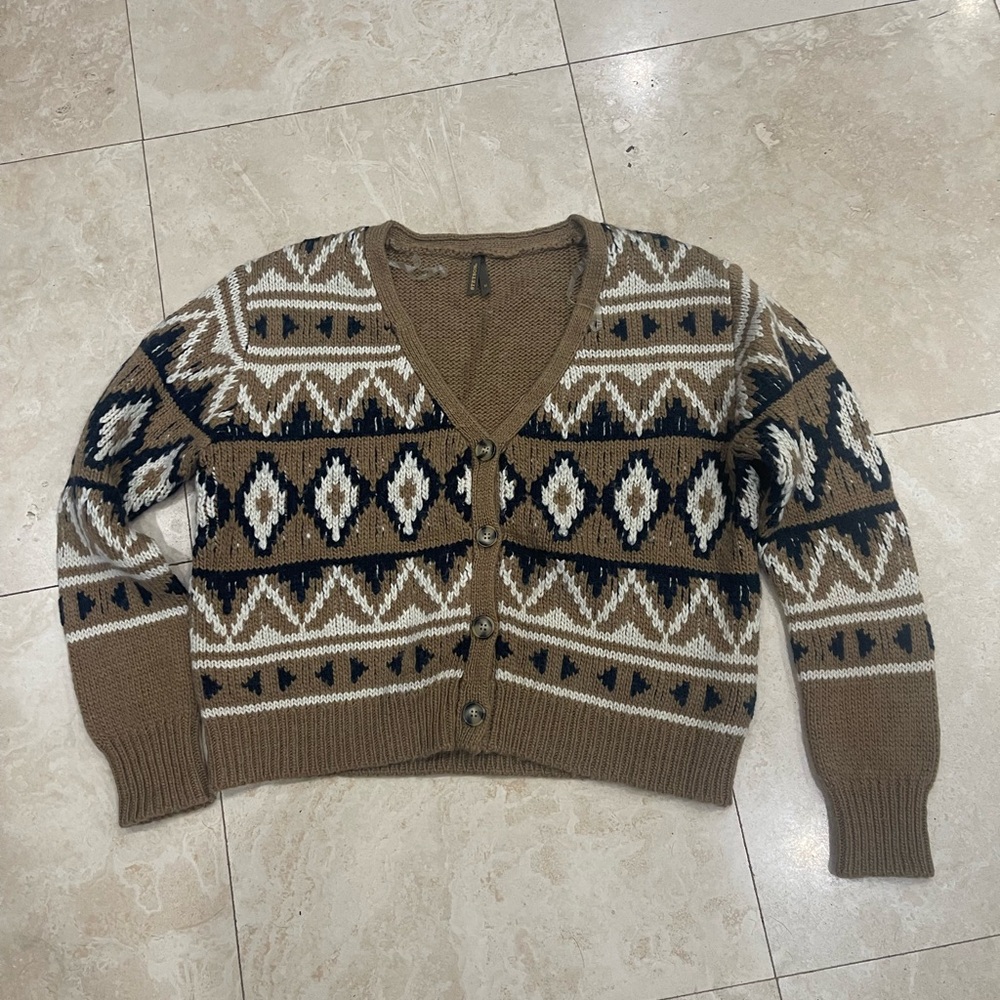Stetson Womens Gold Aztec Cardigan
